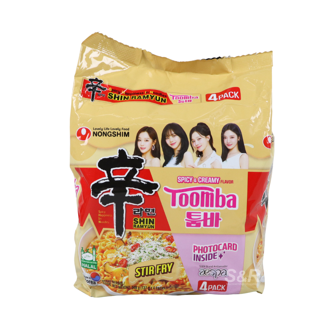 Nongshim Spicy & Creamy toomba Stir Fry Noodles 4 x 137g